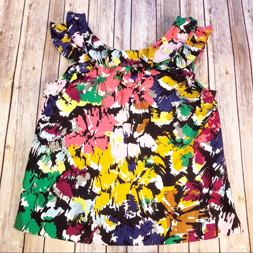 J. Crew — Silk Brushstroke Blouse Size 10